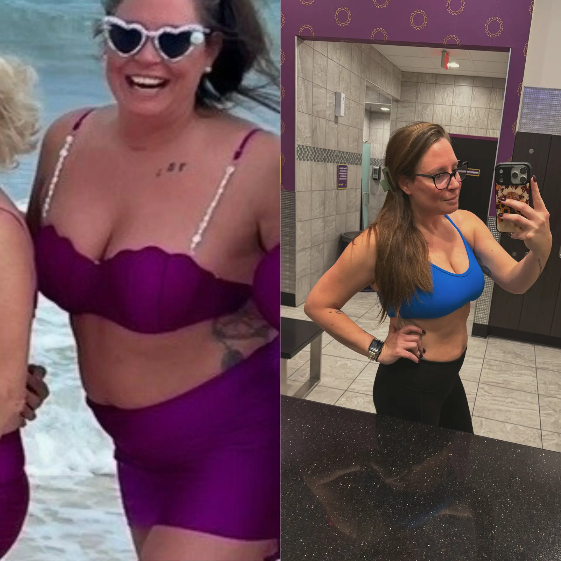 Chelsi before and after her transformation